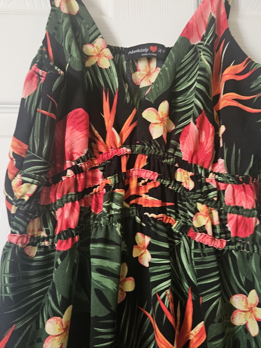 Floral Print Rayon Maxi Dress Women Plus Size 2x - Picture 3 of 5